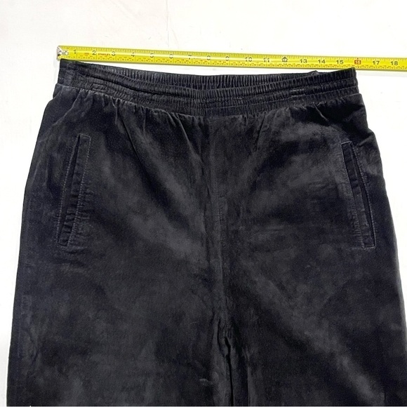 Evan Davies Woman Black Pig Suede Leather Pants Size 6 - Picture 10 of 15